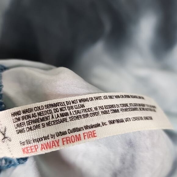 Free People 100% Silk Blue Grey Tie Dye Medium Dress - Picture 5 of 9